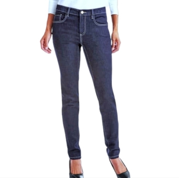 Miss Tina by Tina Knowles Denim - Miss Tina byTina Knowles Dark Blue Straight Leg Jeans